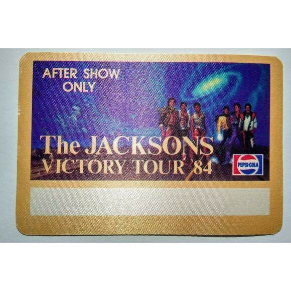 The Jacksons Victory Tour Backstage Pass 1984 Original Otto Cloth Michael Tan - Picture 2 of 5